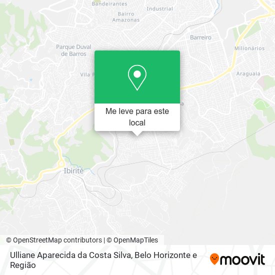 Ulliane Aparecida da Costa Silva mapa