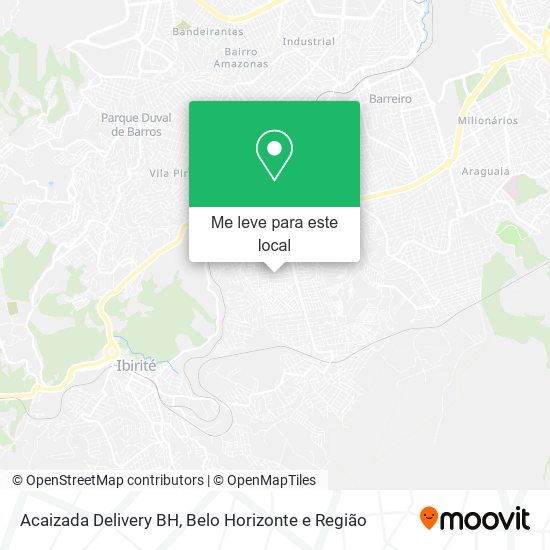 Acaizada Delivery BH mapa
