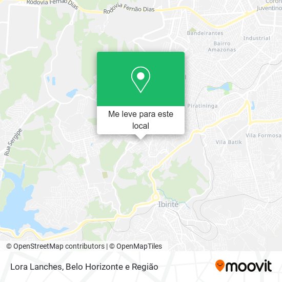 Lora Lanches mapa