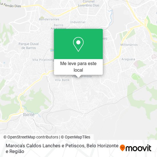 Maroca's Caldos Lanches e Petiscos mapa