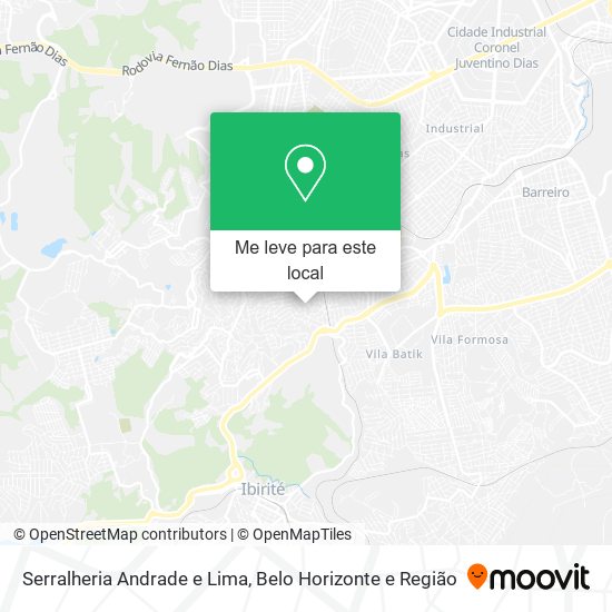 Serralheria Andrade e Lima mapa