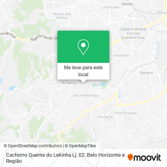 Cachorro Quente do Lekinha Lj. 02 mapa