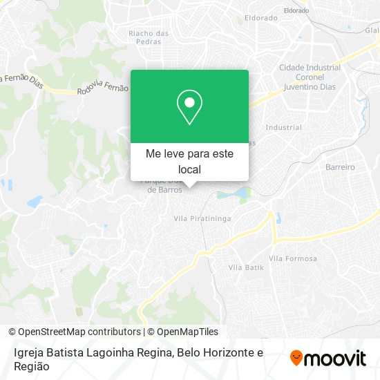 Igreja Batista Lagoinha Regina mapa