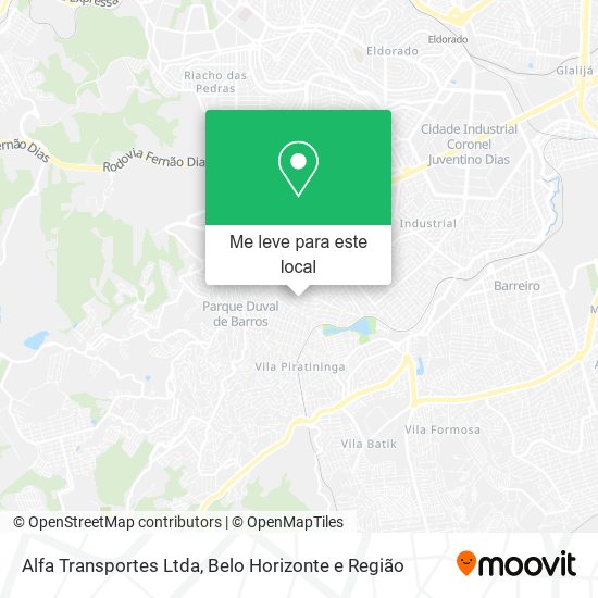 Alfa Transportes Ltda mapa