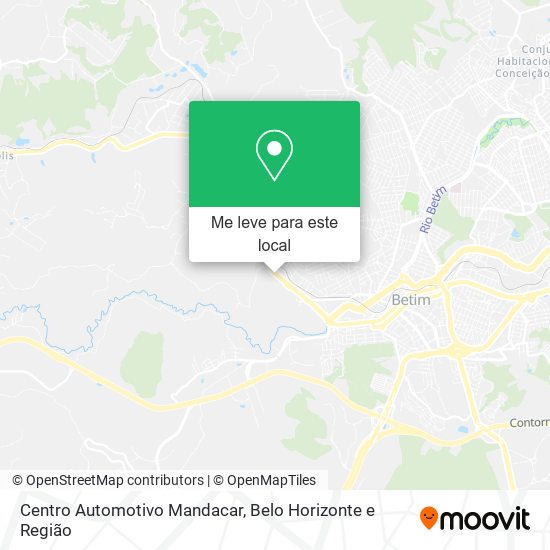 Centro Automotivo Mandacar mapa