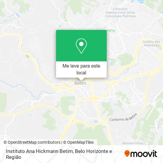 Instituto Ana Hickmann Betim mapa