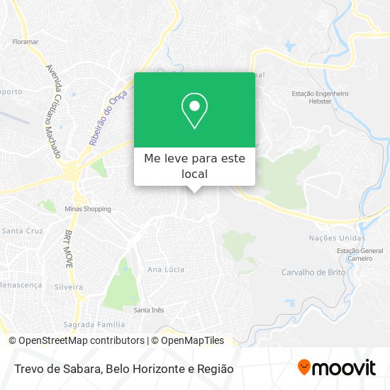 Trevo de Sabara mapa