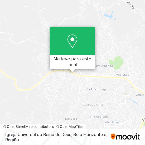 Igreja Universal do Reino de Deus mapa