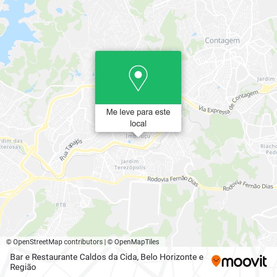 Bar e Restaurante Caldos da Cida mapa