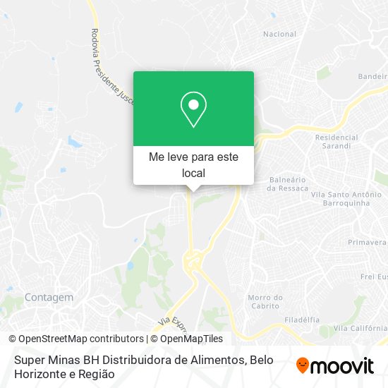 Super Minas BH Distribuidora de Alimentos mapa