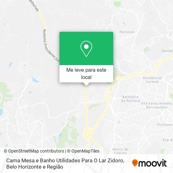 Cama Mesa e Banho Utilidades Para O Lar Zidoro mapa