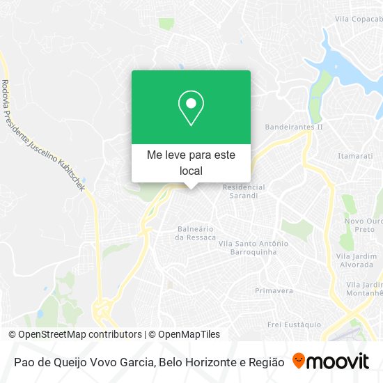 Pao de Queijo Vovo Garcia mapa