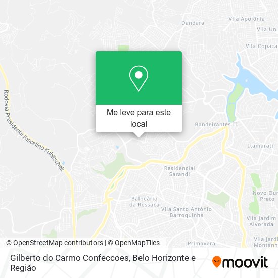 Gilberto do Carmo Confeccoes mapa