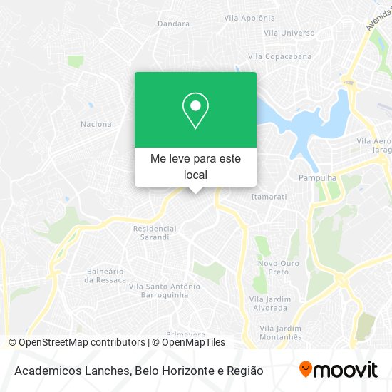 Academicos Lanches mapa