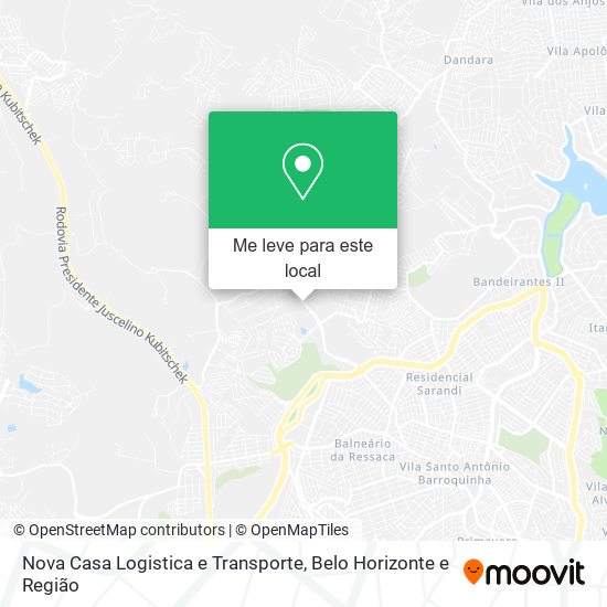 Nova Casa Logistica e Transporte mapa