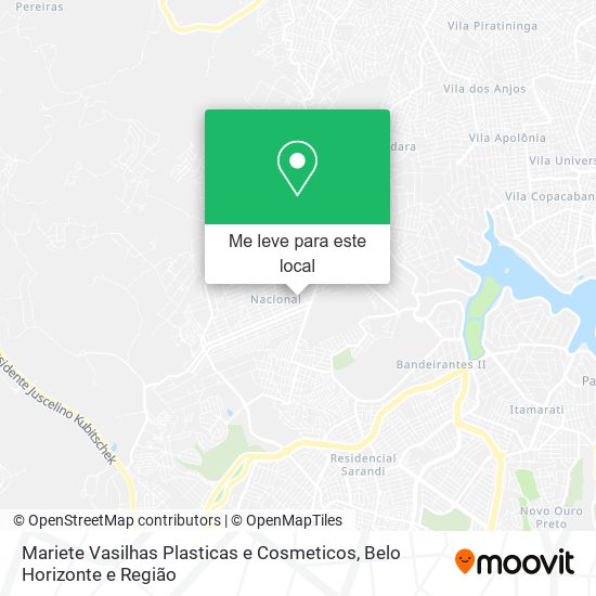 Mariete Vasilhas Plasticas e Cosmeticos mapa