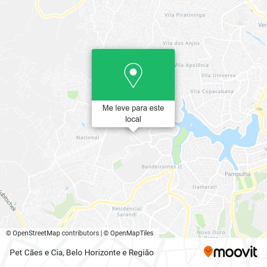 Pet Cães e Cia mapa