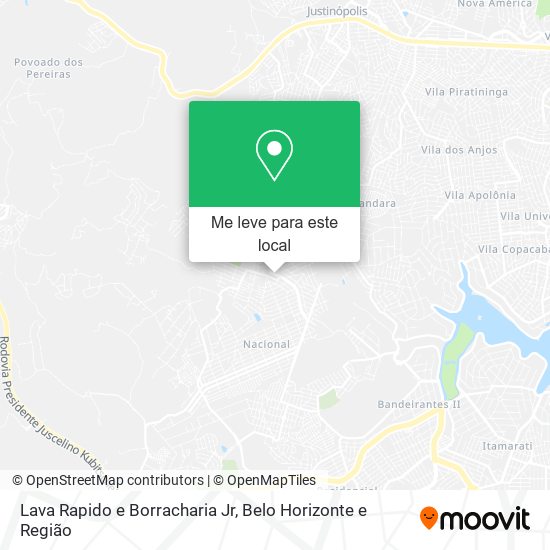 Lava Rapido e Borracharia Jr mapa
