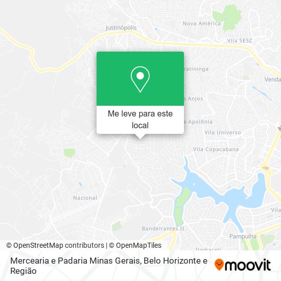 Mercearia e Padaria Minas Gerais mapa