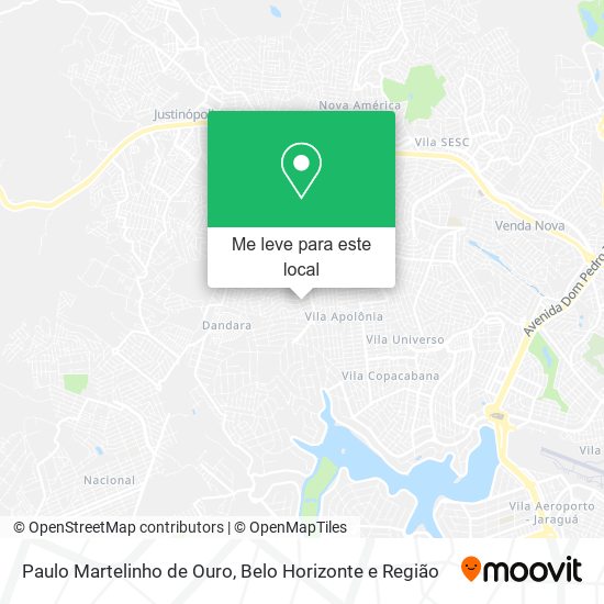 Paulo Martelinho de Ouro mapa