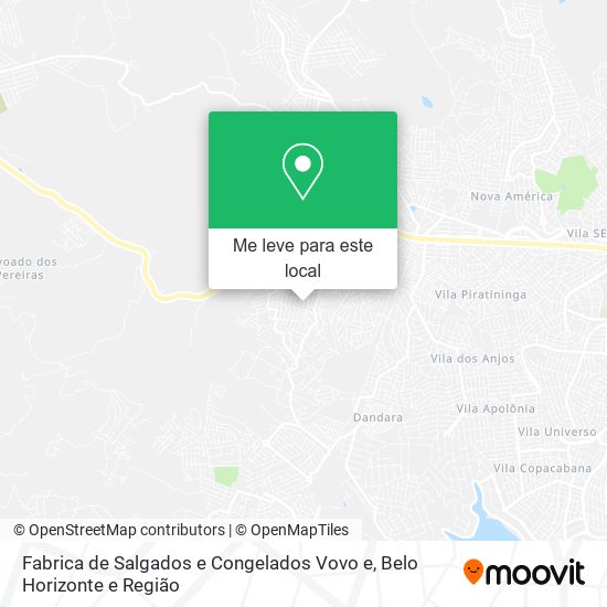 Fabrica de Salgados e Congelados Vovo e mapa