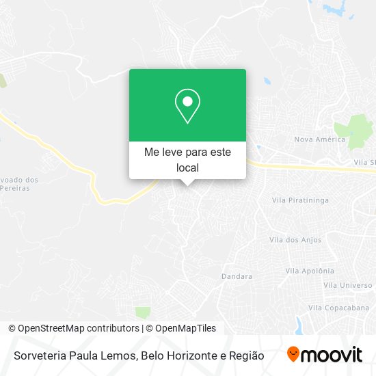 Sorveteria Paula Lemos mapa