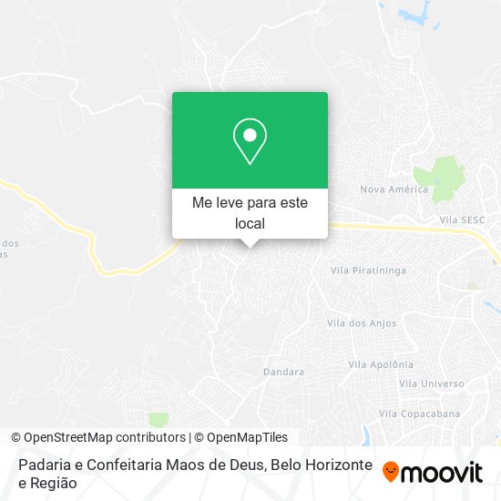 Padaria e Confeitaria Maos de Deus mapa