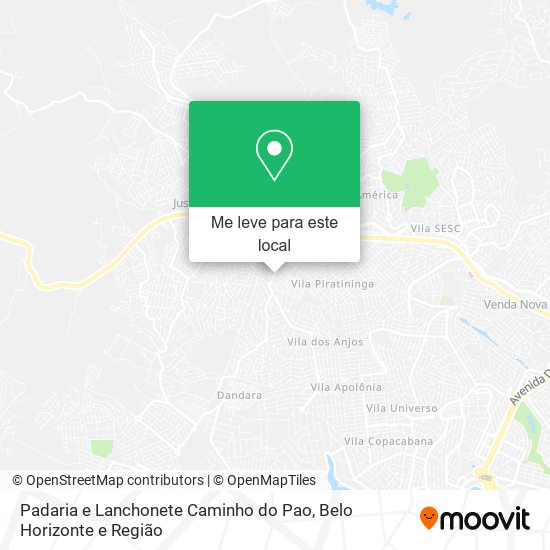 Padaria e Lanchonete Caminho do Pao mapa