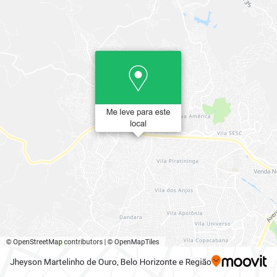 Jheyson Martelinho de Ouro mapa