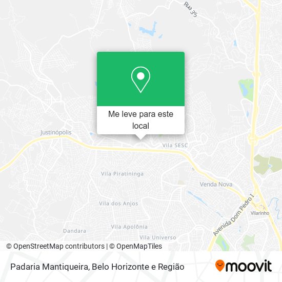 Padaria Mantiqueira mapa