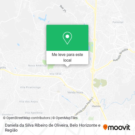 Daniela da Silva Ribeiro de Oliveira mapa