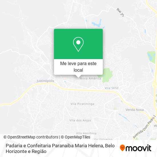 Padaria e Confeitaria Paranaiba Maria Helena mapa