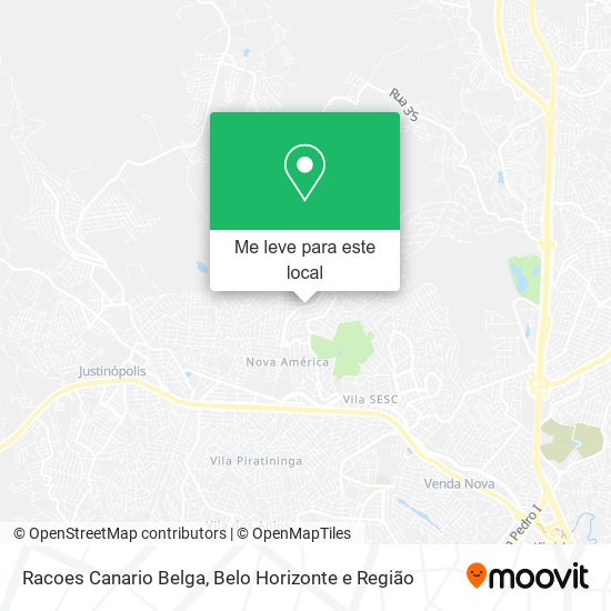 Racoes Canario Belga mapa
