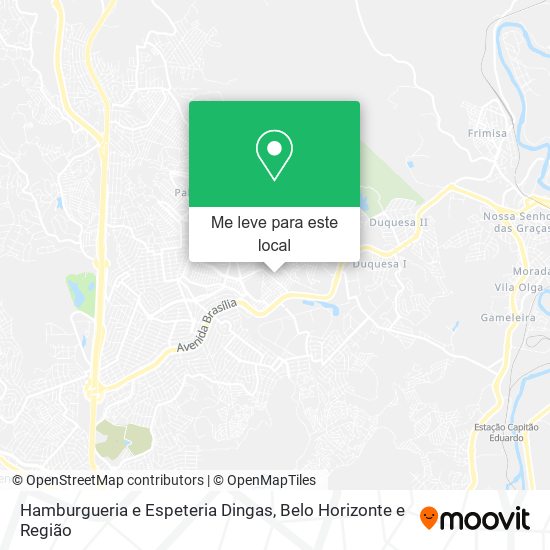 Hamburgueria e Espeteria Dingas mapa