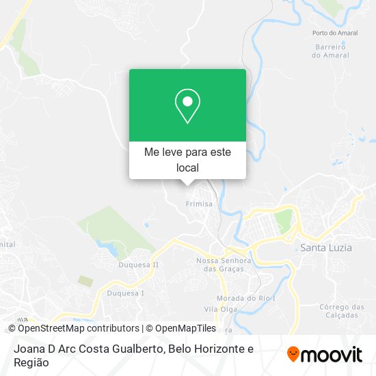Joana D Arc Costa Gualberto mapa