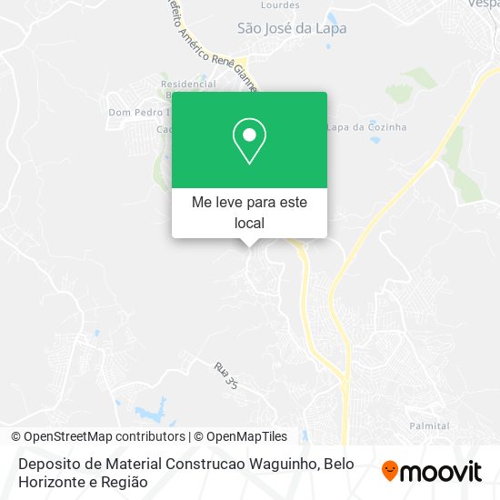 Deposito de Material Construcao Waguinho mapa