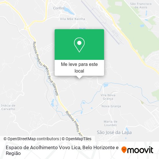 Espaco de Acolhimento Vovo Lica mapa