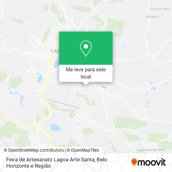 Feira de Artesanato Lagoa Arte Santa mapa