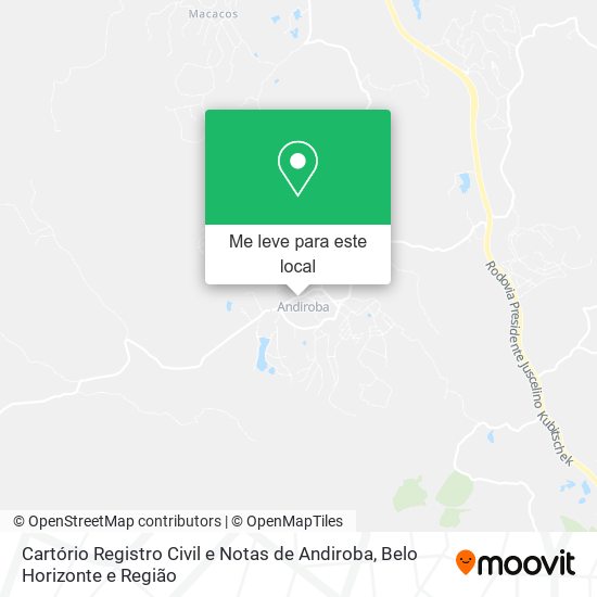 Cartório Registro Civil e Notas de Andiroba mapa