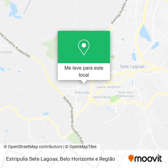 Estripulia Sete Lagoas mapa