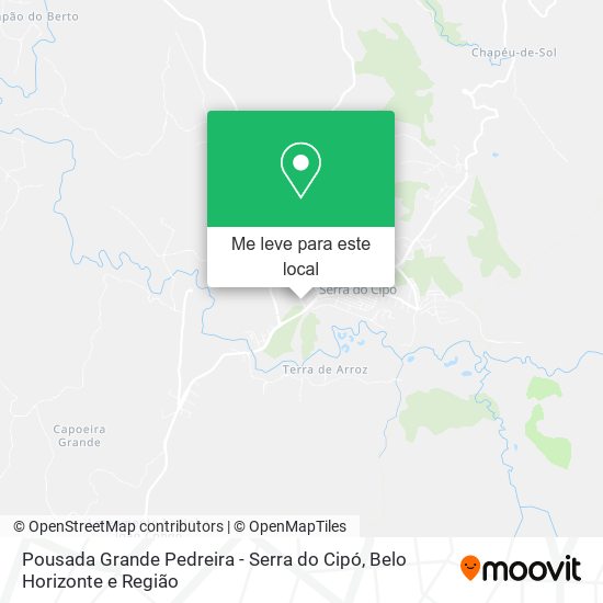Pousada Grande Pedreira - Serra do Cipó mapa
