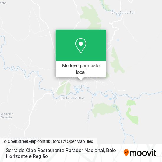 Serra do Cipo Restaurante Parador Nacional mapa