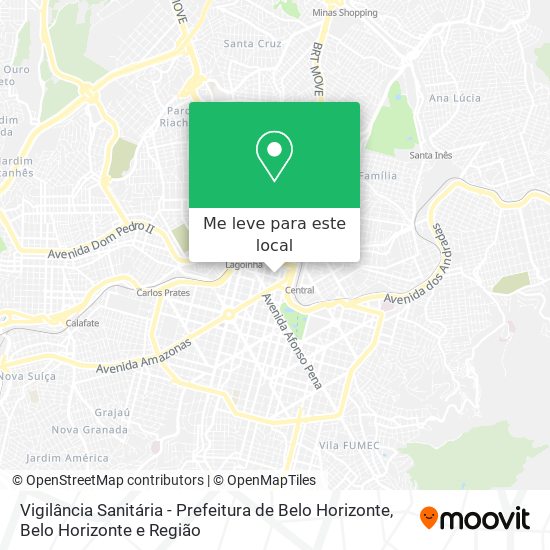 Vigilância Sanitária - Prefeitura de Belo Horizonte mapa