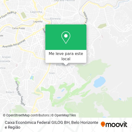 Caixa Econômica Federal GILOG BH mapa