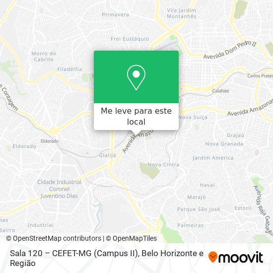 Sala 120 – CEFET-MG (Campus II) mapa