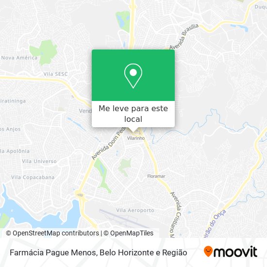 Farmácia Pague Menos mapa