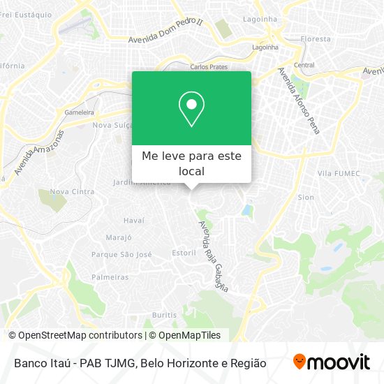 Banco Itaú - PAB TJMG mapa