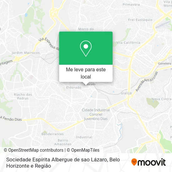 Sociedade Espírita Albergue de sao Lázaro mapa