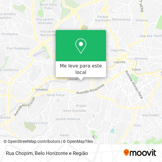Rua Chopim mapa