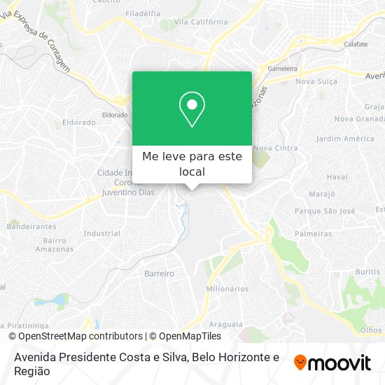 Avenida Presidente Costa e Silva mapa